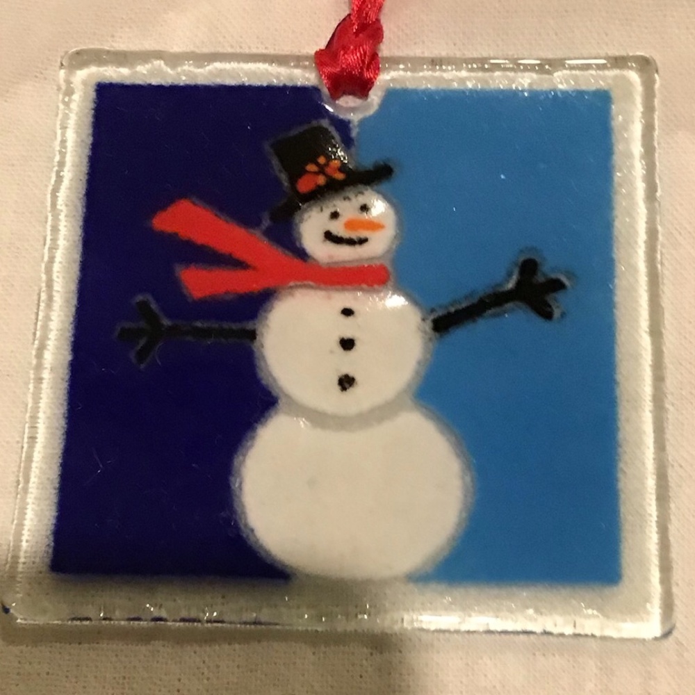 Vintage Rare Peggy Karr Glass Christmas Ornament